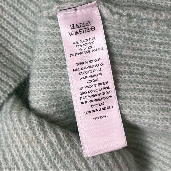 NWT SINCERELY JULES 90s Y2K Wool Blend Rib Knit Preppy Oversized Crop Sweater S - Picture 4 of 4